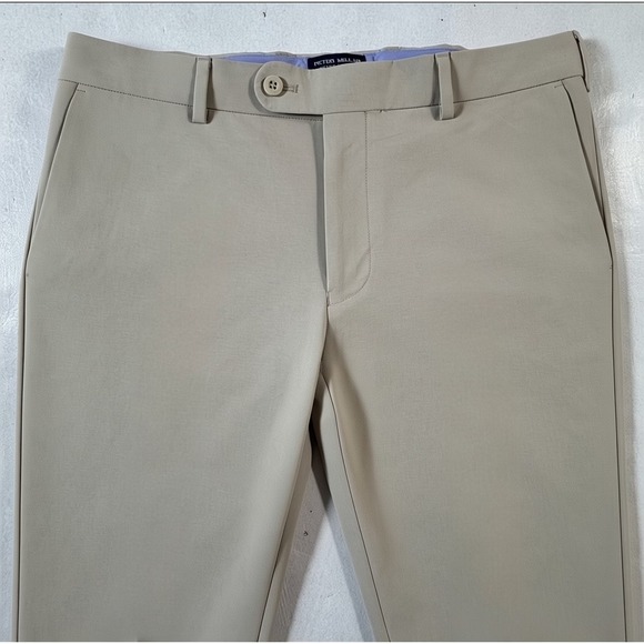 Peter Millar Other - Peter Millar Crown Crafted Chino‎ Pants Men's 33x32 Tan Performance Flat Front
